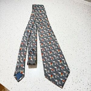 Gray Elephant Patterned Tie